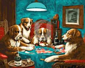 Cassius Marcellus Coolidge. Poker game