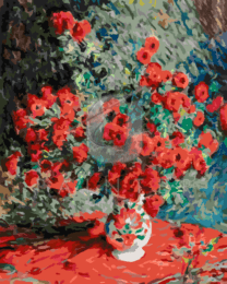 Claude Monet. Red chrysanthemums