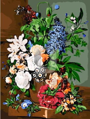 Malowanie po numerach Malowanie po numerach «Albertus Jonas Brandt. Kwiaty w wazonie z terakoty» фото