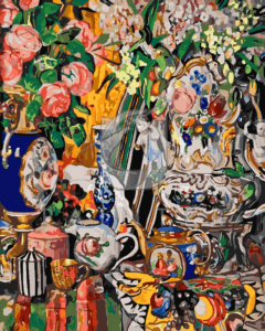 Malowanie po numerach «Aleksandr Golovin. Porcelana i kwiaty»