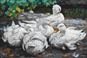Malowanie po numerach Malowanie po numerach «Alexander Koester. Pięć uśpionych białych kaczek»