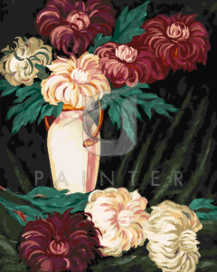 Malowanie po numerach «Aleksander Altman. Białe i fioletowe chryzantemy»