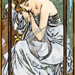 Malowanie po numerach Malowanie po numerach «Alfons Mucha. Nocny odpoczynek»