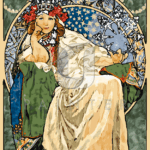 Malowanie po numerach «Alfons Mucha. Księżniczka Hiacynt»