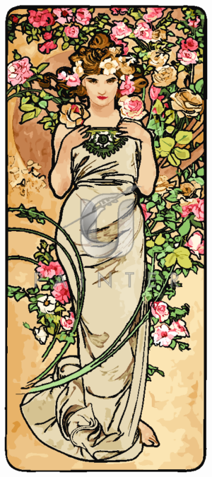 Malowanie po numerach Malowanie po numerach «Alfons Mucha. Kwiaty. Róża»