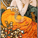 Malowanie po numerach «Alfons Mucha. Kamienie szlachetne. Topaz»