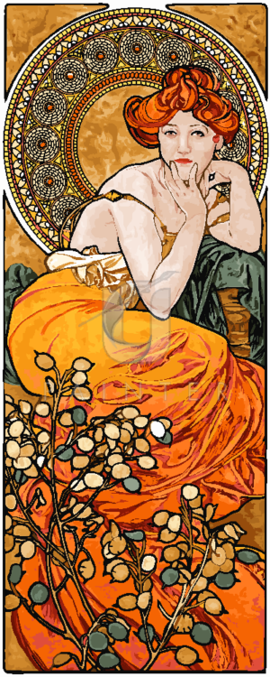Malowanie po numerach Malowanie po numerach «Alfons Mucha. Kamienie szlachetne. Topaz» фото
