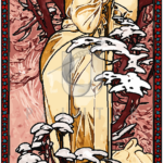 Malowanie po numerach Malowanie po numerach «Alfons Mucha. Pory roku. Zima»