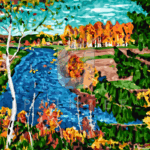 Malowanie po numerach «Arkadij Ryłow. Jesień nad rzeką Tosna»