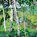 Malowanie po numerach «Arkadij Ryłow. Krajobraz z rzeką»