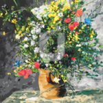 Malowanie po numerach Malowanie po numerach «Auguste Renoir. Kwiaty w wazonie (1866)»