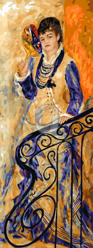 Malowanie po numerach Malowanie po numerach «Auguste Renoir. Kobieta na schodach»