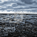 Malowanie po numerach «Jesienny zachód słońca nad morzem»