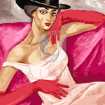 Malowanie po numerach «Boris Grigorjew. Dama w cylindrze»