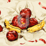Malowanie po numerach «Charles Demuth. Martwa natura z jabłkami i bananami»