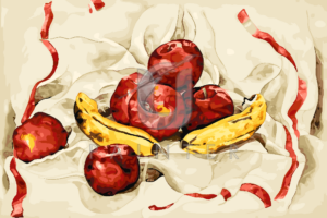Malowanie po numerach Malowanie po numerach «Charles Demuth. Martwa natura z jabłkami i bananami»