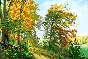 Malowanie po numerach Malowanie po numerach «Christian Zacho. Jesienny krajobraz» фото