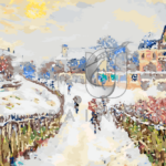 Malowanie po numerach Malowanie po numerach «Claude Monet. Bulwar Saint-Denis w Argenteuil zimą»