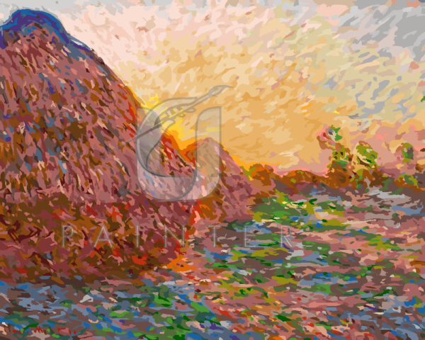 Malowanie po numerach Malowanie po numerach «Claude Monet. Stogi siana (1890)»