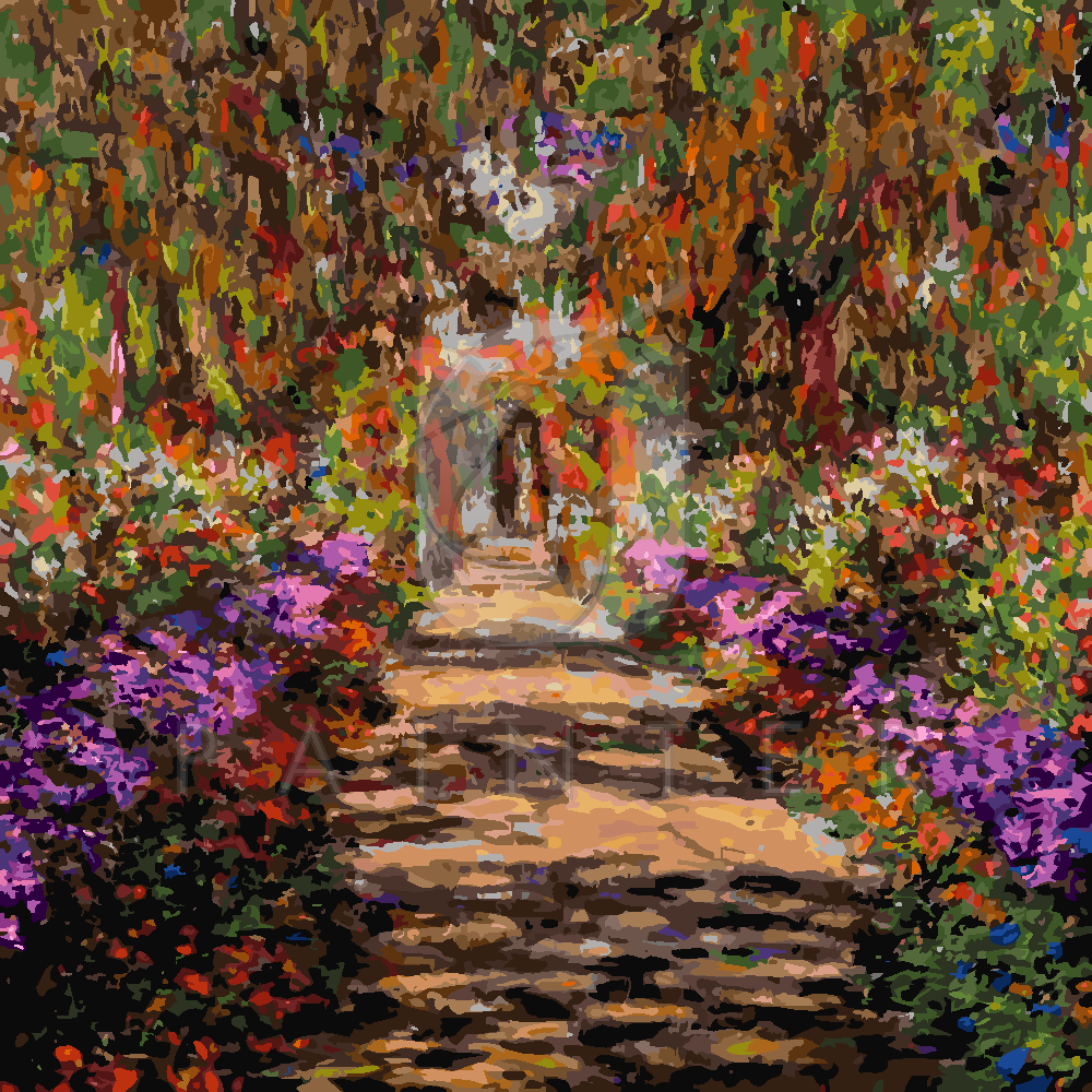 Malowanie po numerach Malowanie po numerach «Claude Monet. Ścieżka w ogrodzie w Giverny» фото
