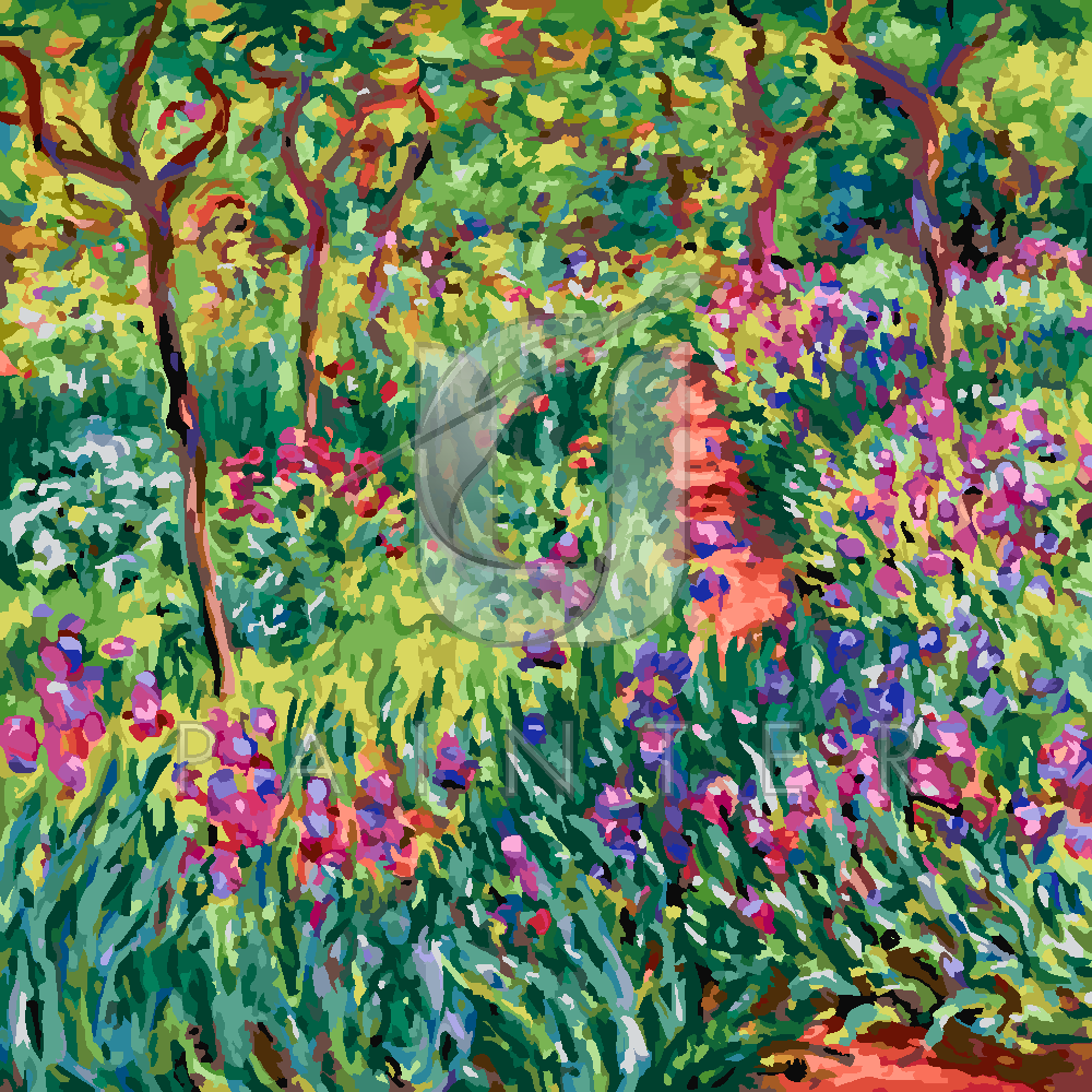 Malowanie po numerach Malowanie po numerach «Claude Monet. Irysowy ogród w Giverny» фото