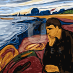 Malowanie po numerach Malowanie po numerach «Edvard Munch. Melancholia (1894-1896)»