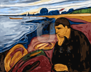 Malowanie po numerach Malowanie po numerach «Edvard Munch. Melancholia (1894-1896)»
