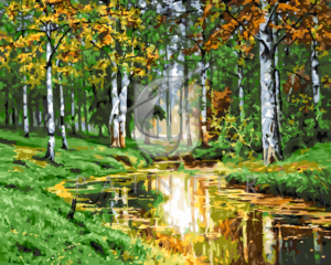 Malowanie po numerach Malowanie po numerach «Jefim Wołkow. Złota jesień. Cicha rzeka»