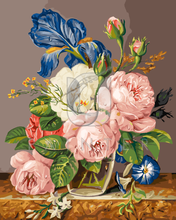 Malowanie po numerach Malowanie po numerach «Elisabeth Johanna Koning. Martwa natura z kwiatami»