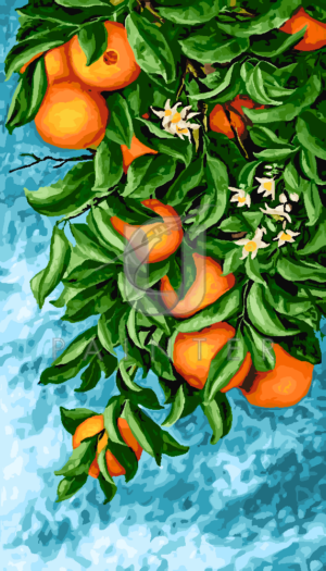Malowanie po numerach Malowanie po numerach «Ellen Frances Burpee Farr. Drzewo pomarańczowe»