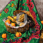 Malowanie po numerach «Félix Vallotton. Kosz z bananami i mandarynkami»