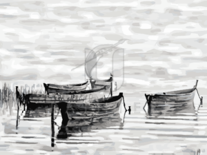 Malowanie po numerach Malowanie po numerach «Zapomniane łodzie» фото