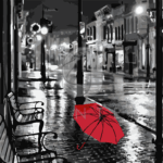 Malowanie po numerach «Zapomniany parasol»