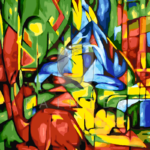 Malowanie po numerach Malowanie po numerach «Franz Marc. Jelenie w lesie II»