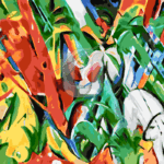 Malowanie po numerach «Franz Marc. W deszczu»