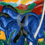 Malowanie po numerach «Franz Marc. Duże niebieskie konie»