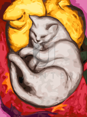 Malowanie po numerach Malowanie po numerach «Franz Marc. Biały kot» фото