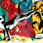 Malowanie po numerach Malowanie po numerach «Franz Marc. Trzy koty»