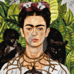 Malowanie po numerach «Frida Kahlo. Autoportret z naszyjnikiem z cierni i kolibrem»