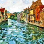 Malowanie po numerach Malowanie po numerach «Fritz Thaulow. Widok z Abbeville»