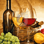 Malowanie po numerach «Wino i owoce»