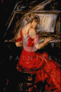 Malowanie po numerach «Giovanni Boldini. Kobieta w czerwieni»