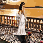 Malowanie po numerach «Nabrzeże o zachodzie słońca»