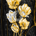 Malowanie po numerach «Złote tulipany /Złota seria/»