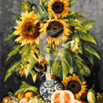 Malowanie po numerach «Gottfried Schultz. Martwa natura z słonecznikami i owocami»