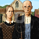 Malowanie po numerach Malowanie po numerach «Grant Wood. Amerykański gotyk»