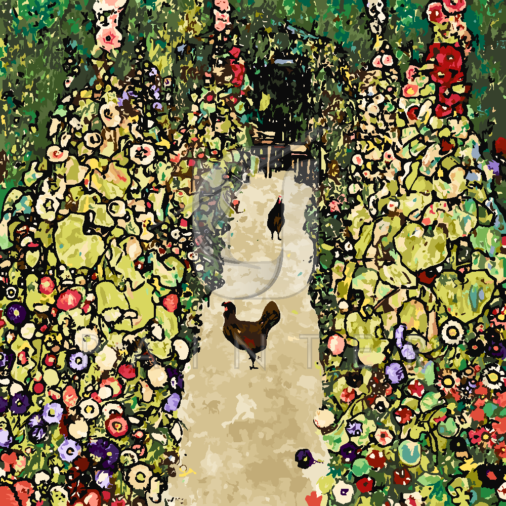 Malowanie po numerach Malowanie po numerach «Gustav Klimt. Ogrodowa ścieżka z kurami» фото