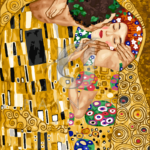 Malowanie po numerach Malowanie po numerach «Gustaw Klimt. Pocałunek (fragment) /Złota seria/»