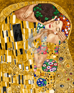 Malowanie po numerach «Gustaw Klimt. Pocałunek (fragment) /Złota seria/»