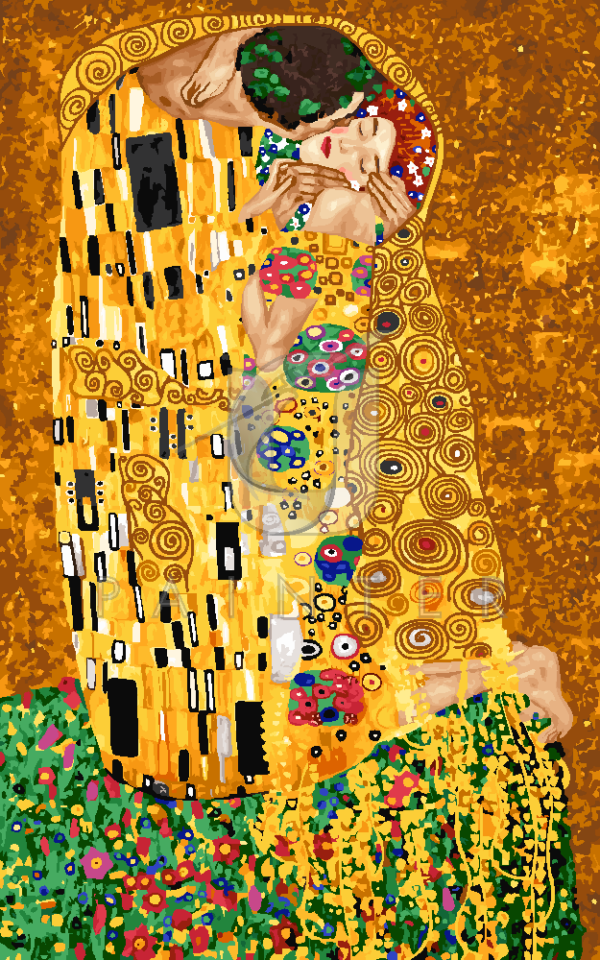 Malowanie po numerach Malowanie po numerach «Gustav Klimt. Pocałunek (fragment II)»